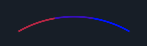 path made up of three sections